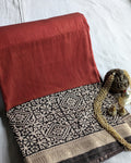 Multani Silk Sari Rust  2 (Liva Tag)