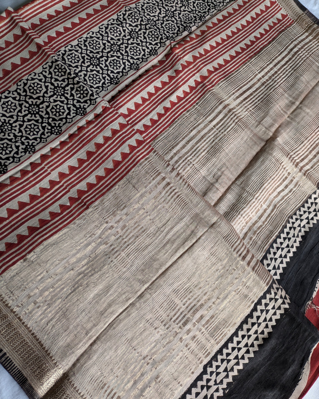 Multani Silk Sari Rust  2 (Liva Tag)