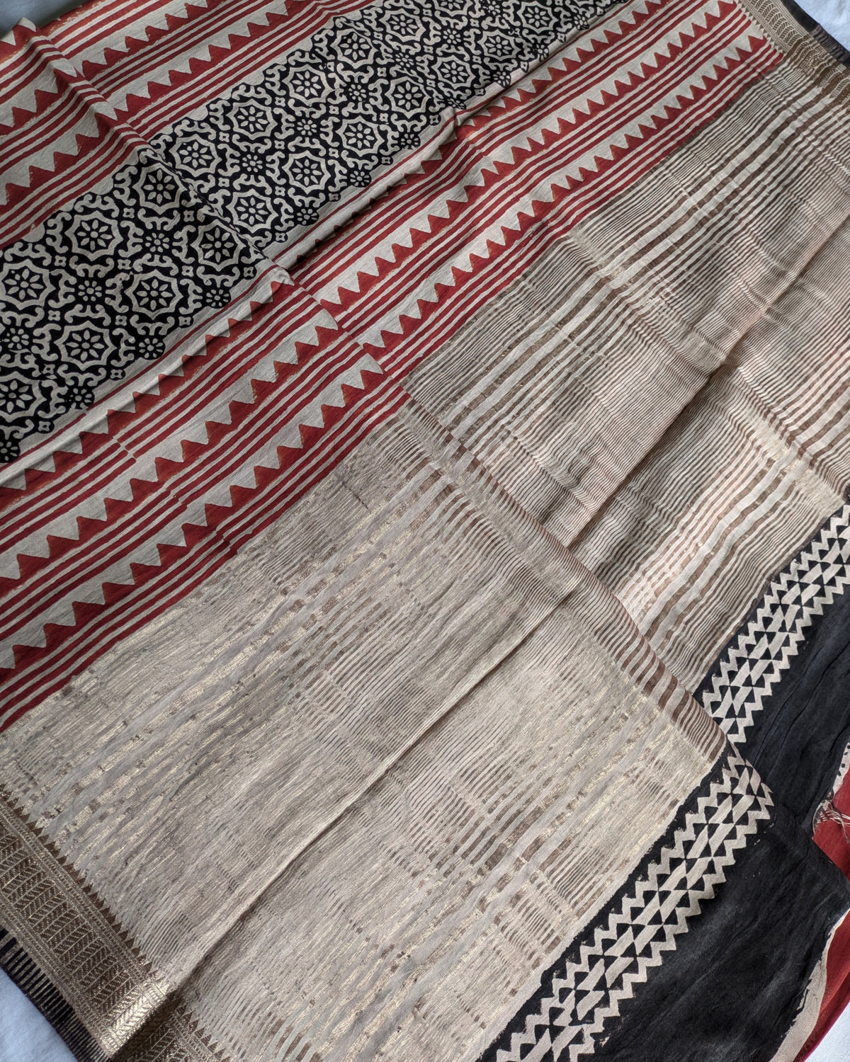 Multani Silk Sari Rust  2 (Liva Tag)