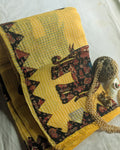 Cotton Kota Applique Sari Yellow 2