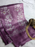 Tussar Jamdani Sari Purple
