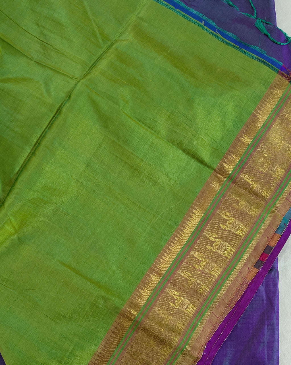 Bishnupuri Kalakshetra Sari Violet (Silk Mark)