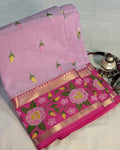 Kota Banarasi Embroidered Sari Lilac