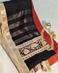 Multani Silk Sari Rust  2 (Liva Tag)