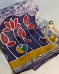 Maheswari Batik Sari Lotus Design