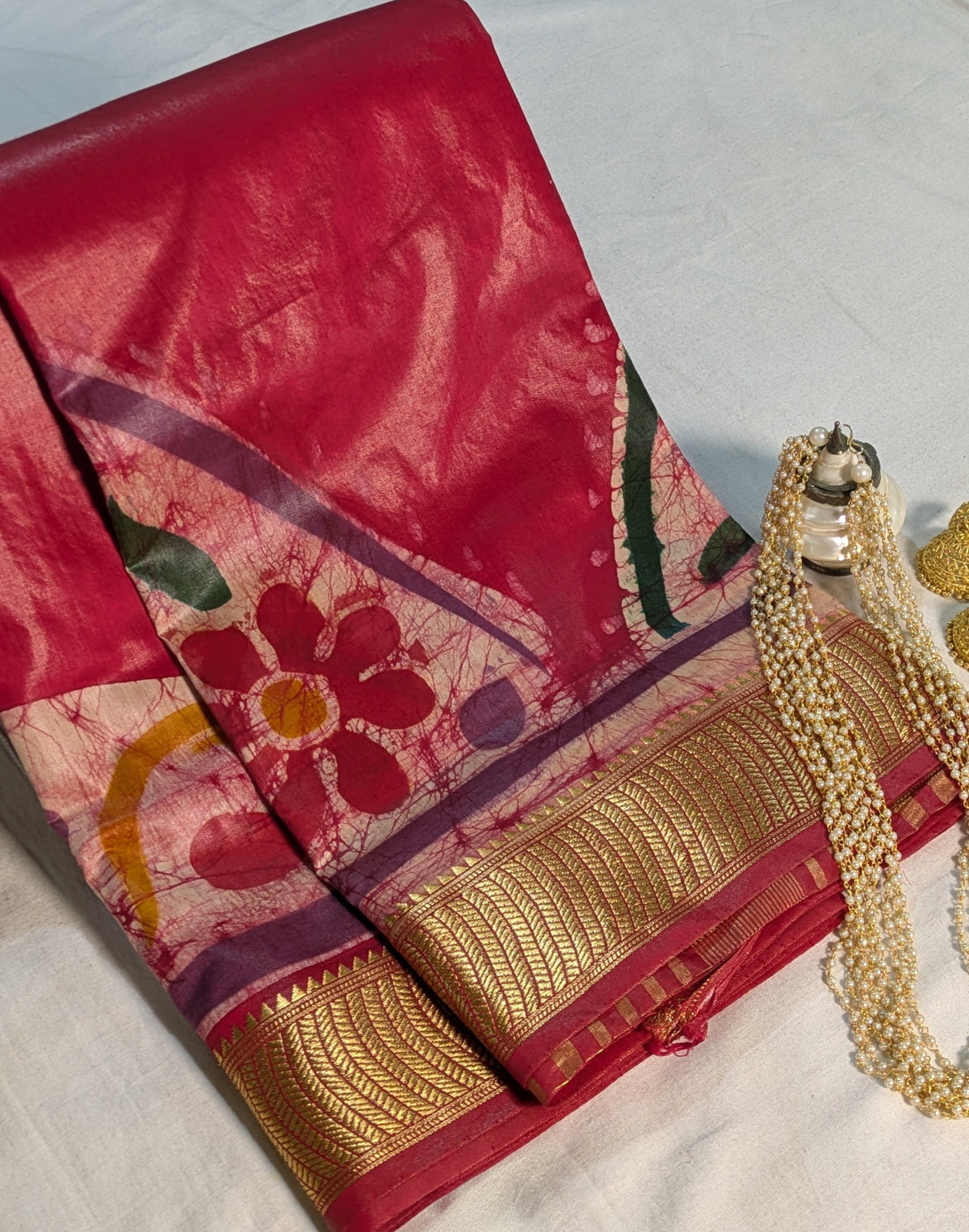 Maheswari Batik Sari Red 1