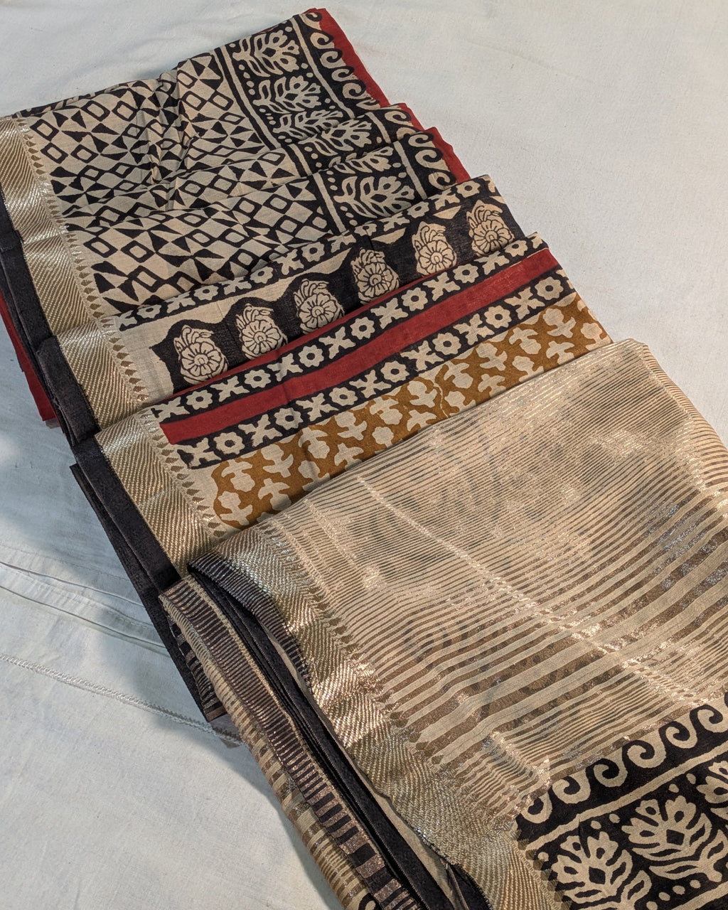 Multani Silk Sari Rust  1 (Liva Tag)