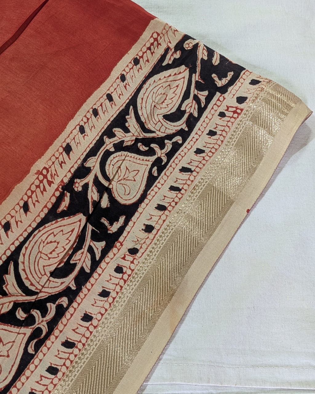Multani Silk Sari Rust  2 (Liva Tag)