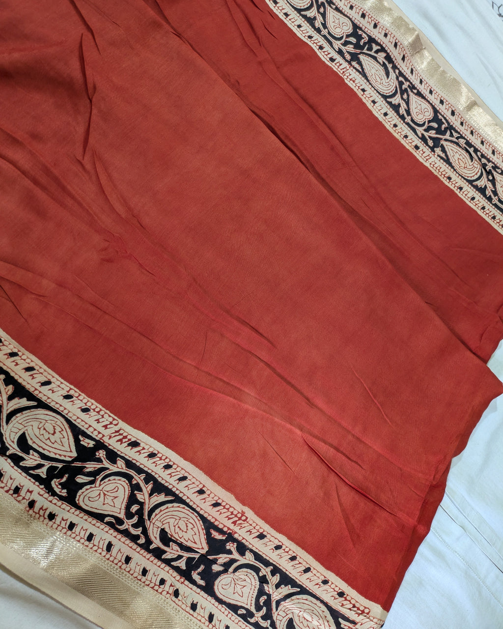 Multani Silk Sari Rust  2 (Liva Tag)