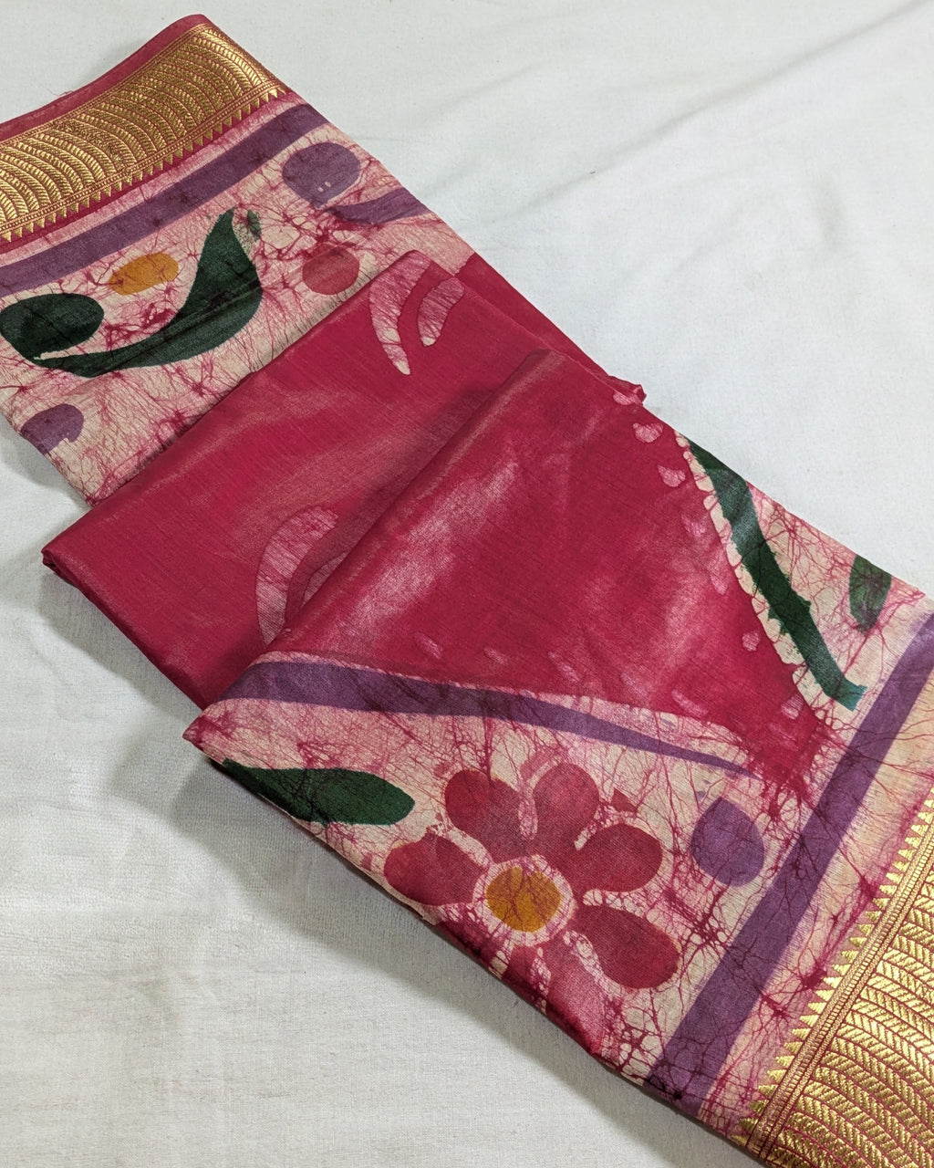 Maheswari Batik Sari Red 1