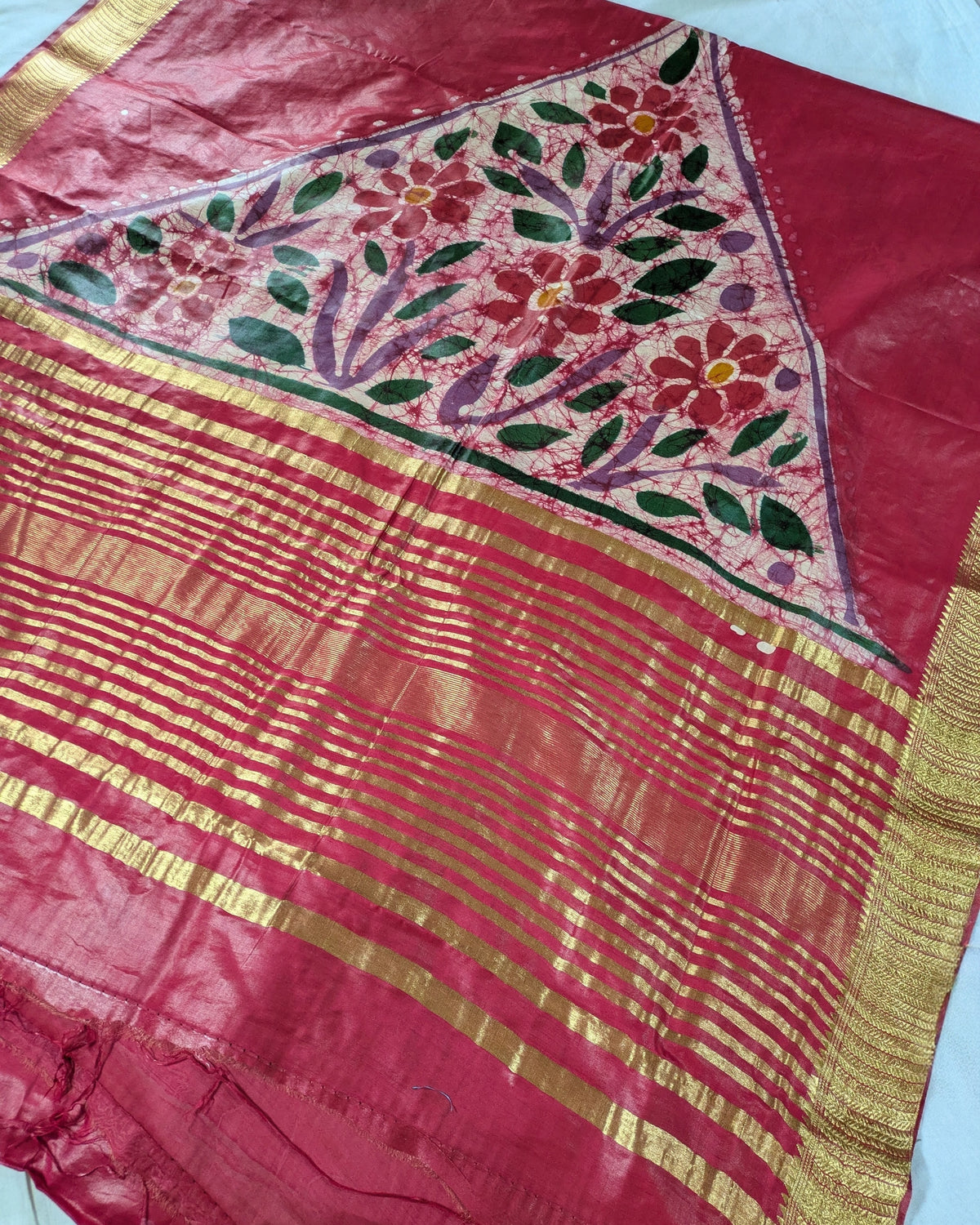 Maheswari Batik Sari Red 1