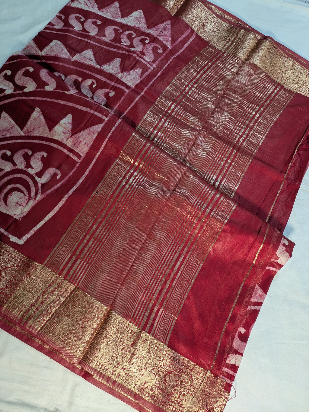 Maheswari Batik Sari Red 2