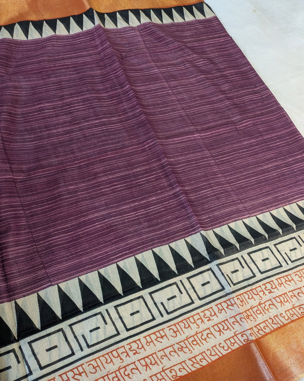 Bhagalpuri Sari with Temple Purple