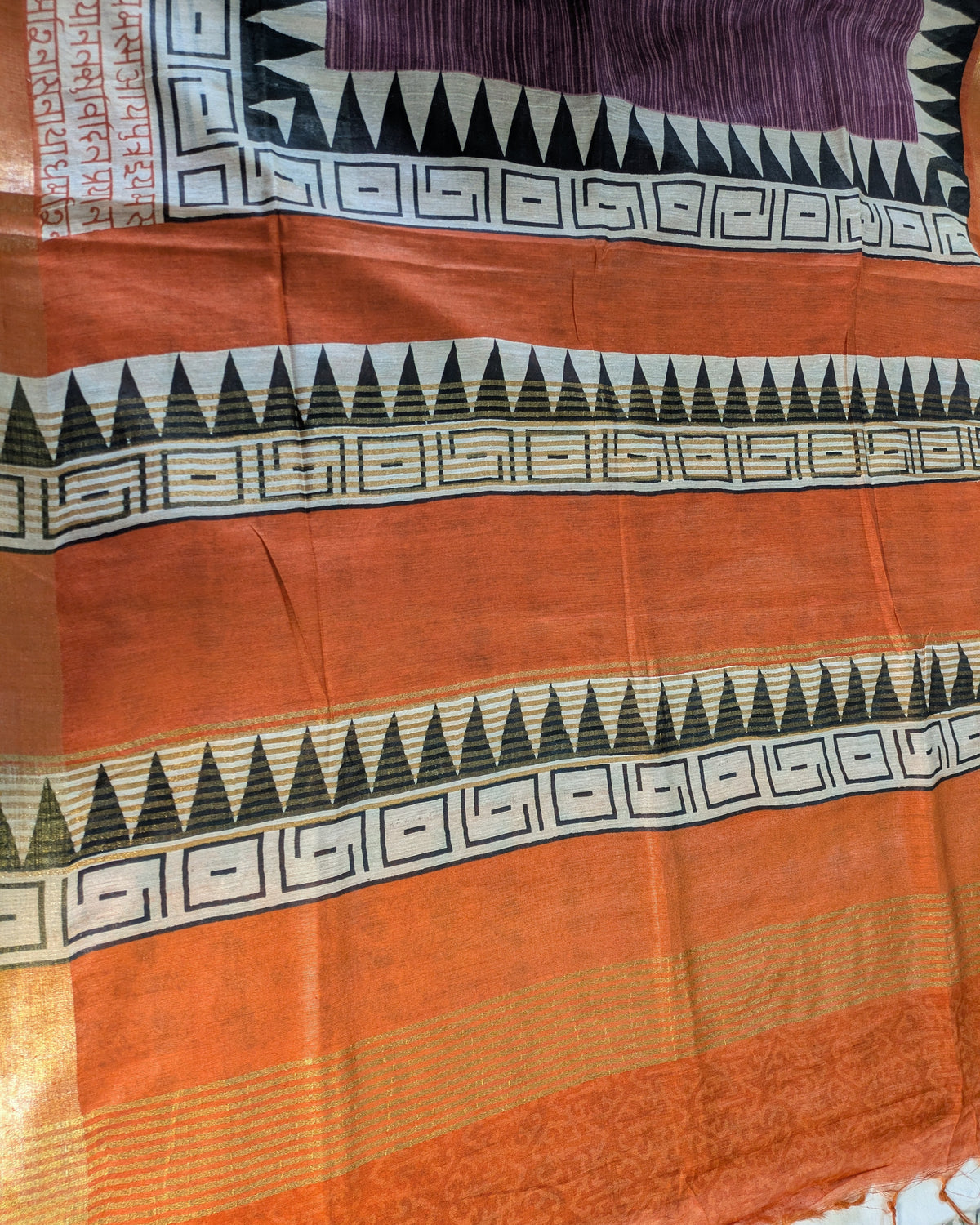 Bhagalpuri Sari with Temple Purple