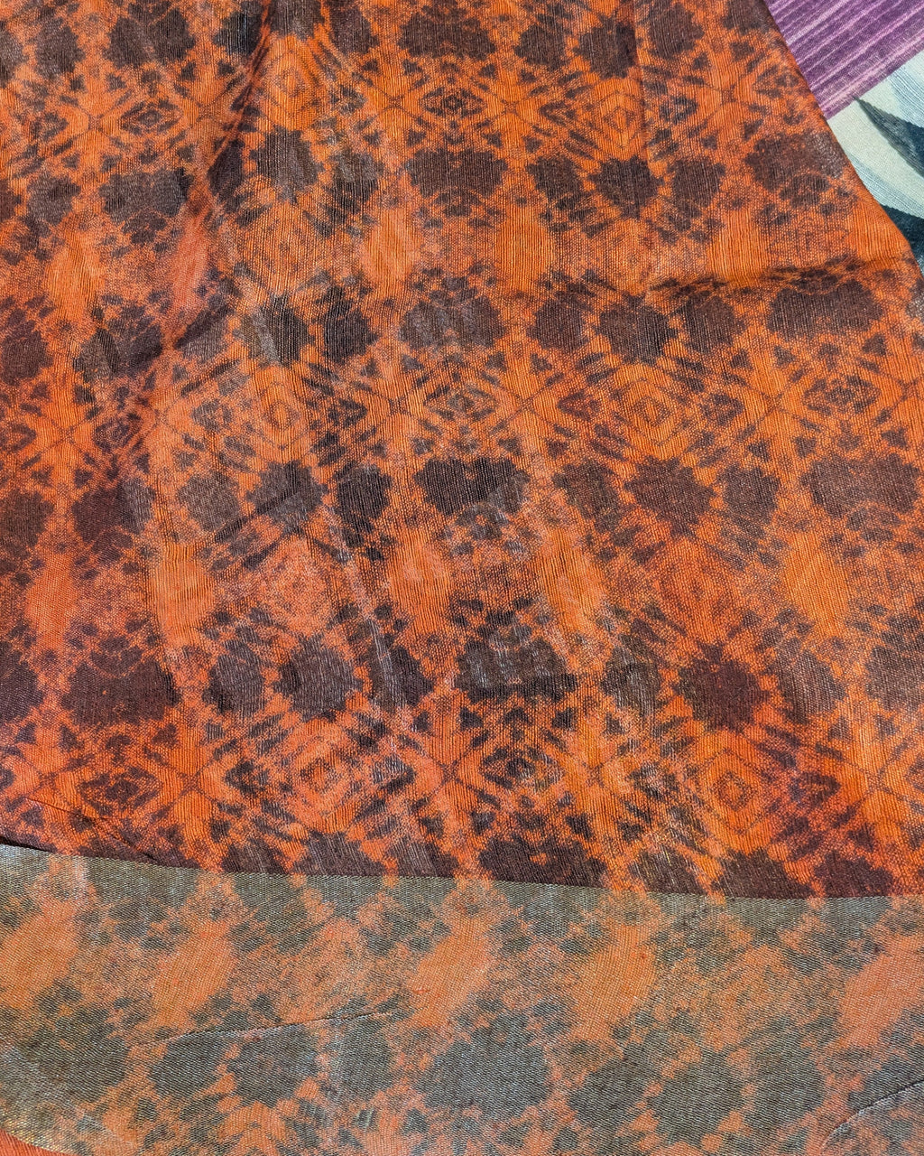 Bhagalpuri Sari with Temple Purple