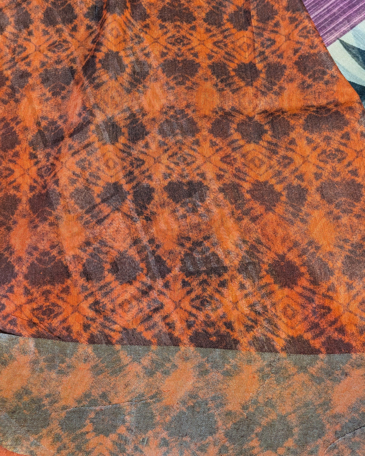 Bhagalpuri Sari with Temple Purple