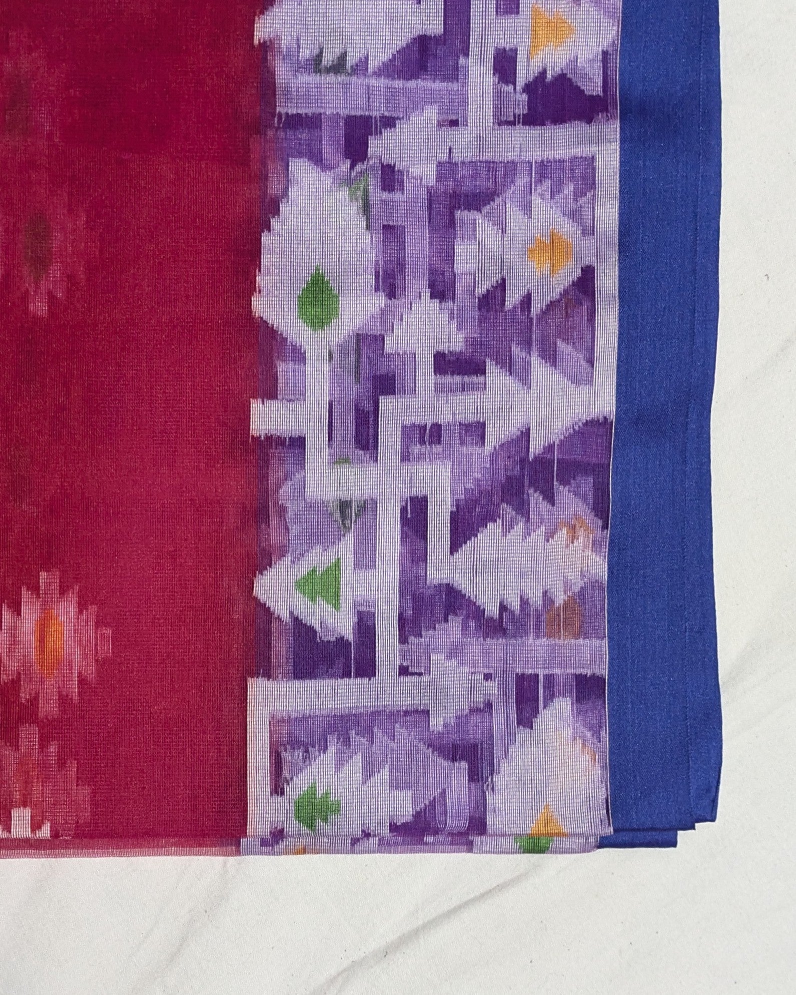 Resham Jamdani Reddish-Pink Saree with Blouse Piece