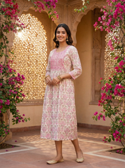 Baby Pink Kurti (Naira Cut)