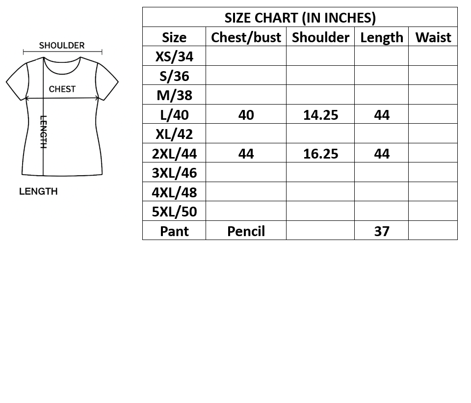 Three Piece Kurti Cherry Brown