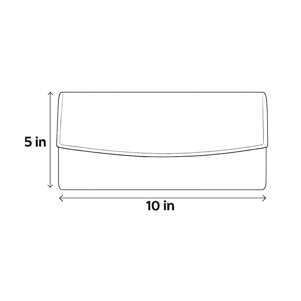 Dimensions of a rectangular object with width 10 inches and height 5 inches.