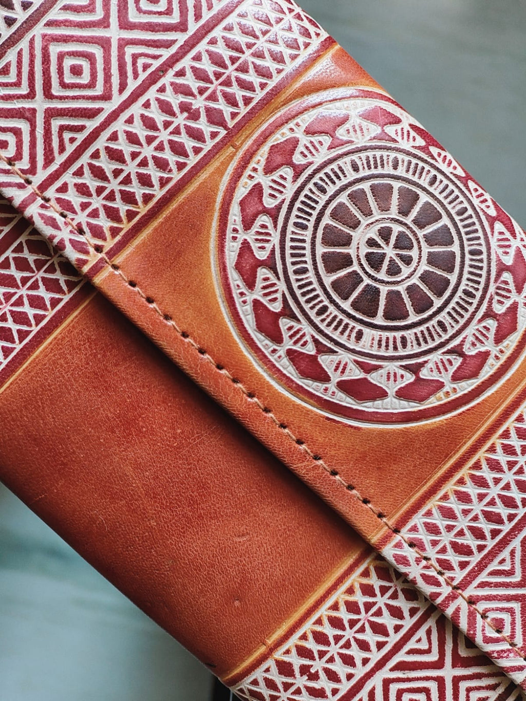 Rust Leather Purse (9 inches)