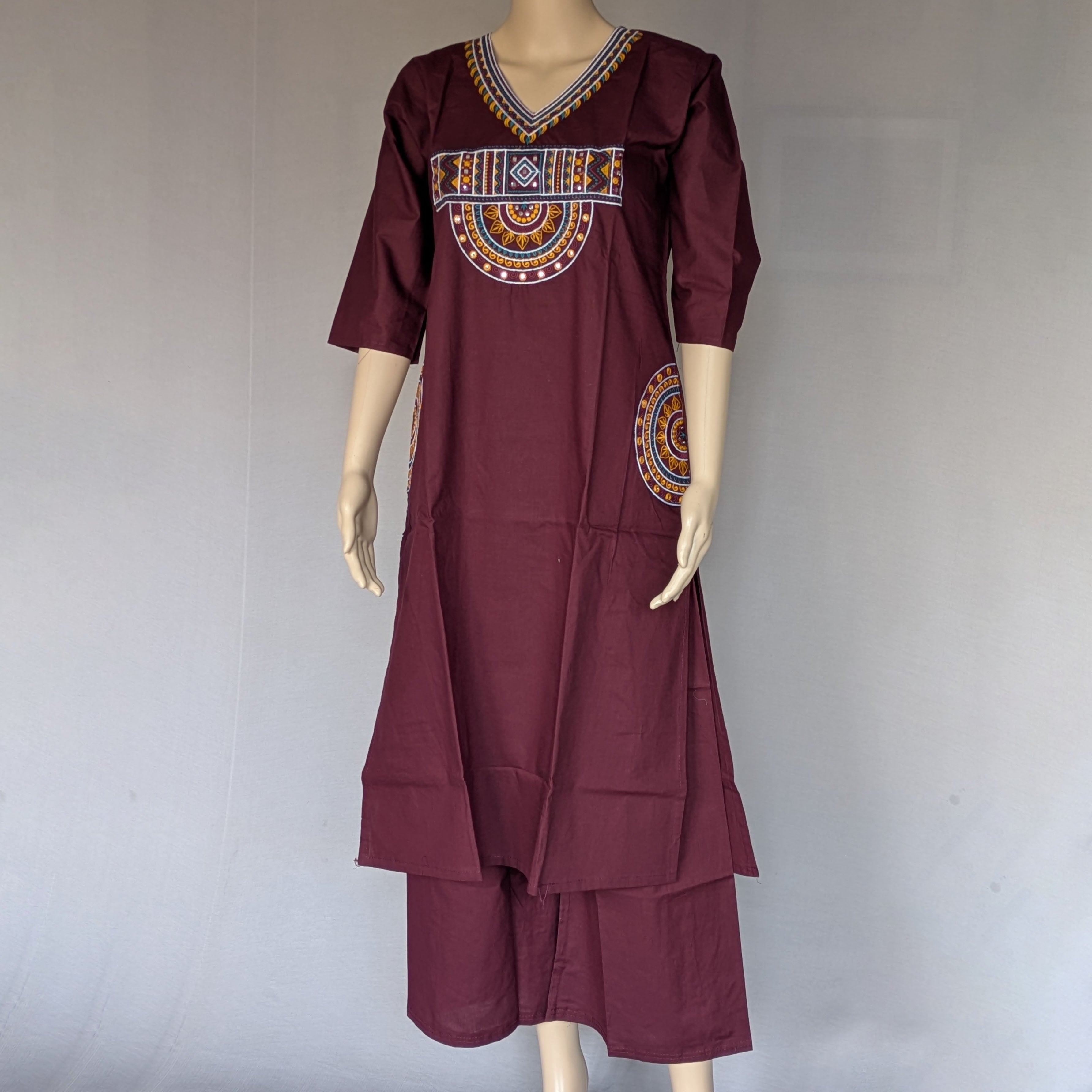 Brown Two Piece Kurti