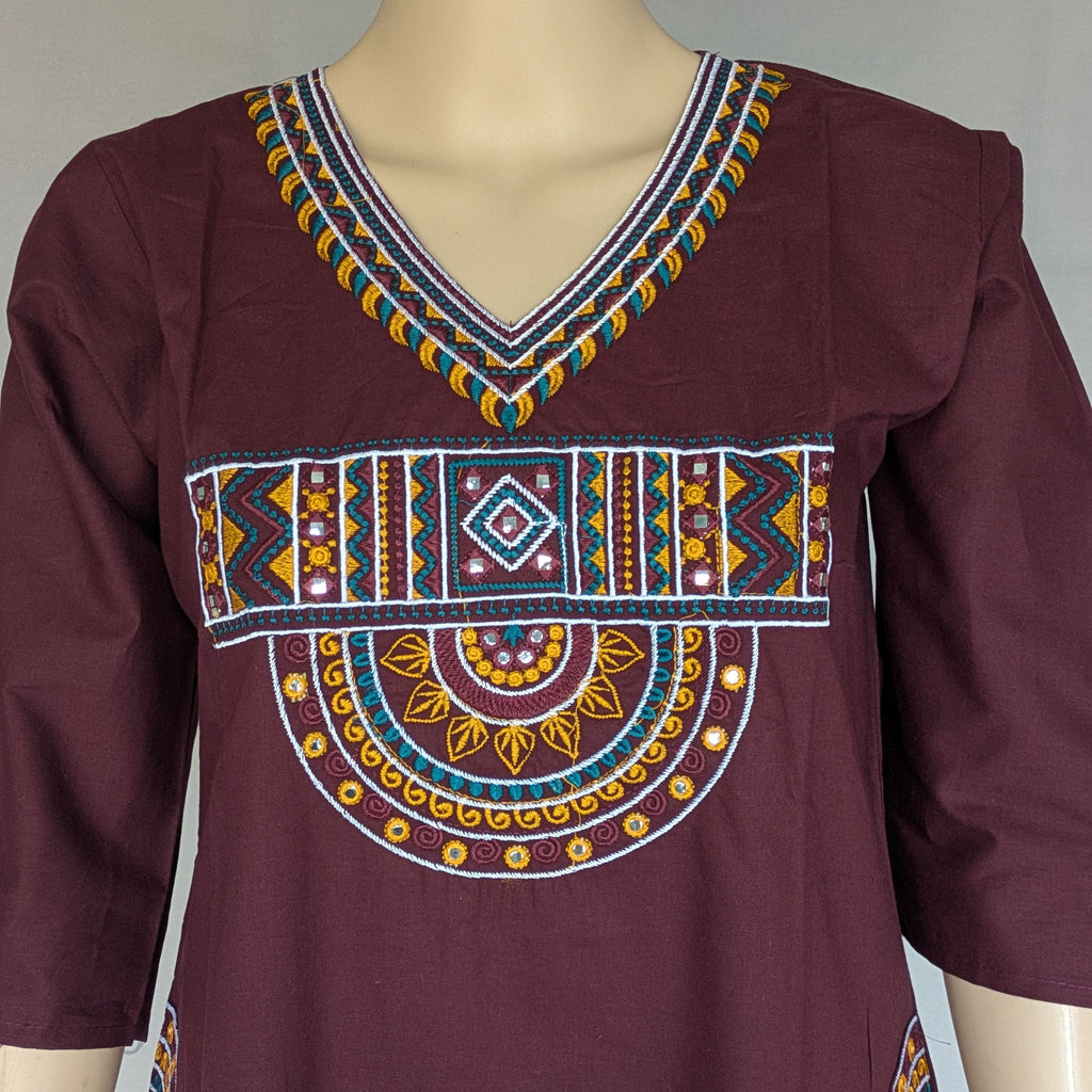 Brown Two Piece Kurti