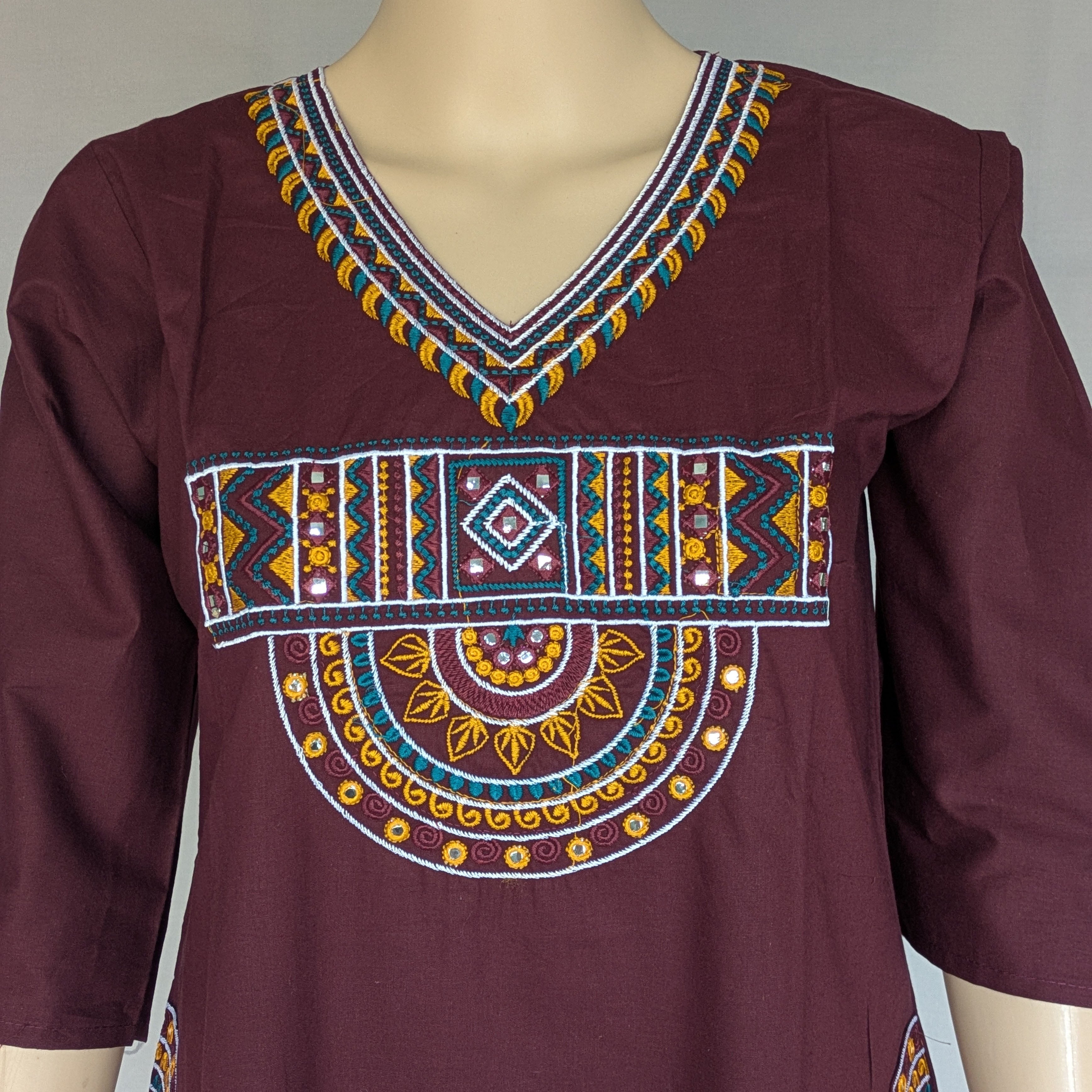 Brown Two Piece Kurti