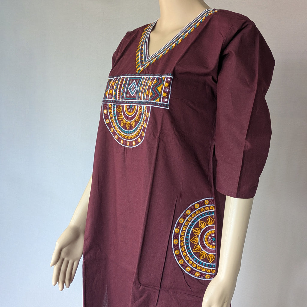 Brown Two Piece Kurti