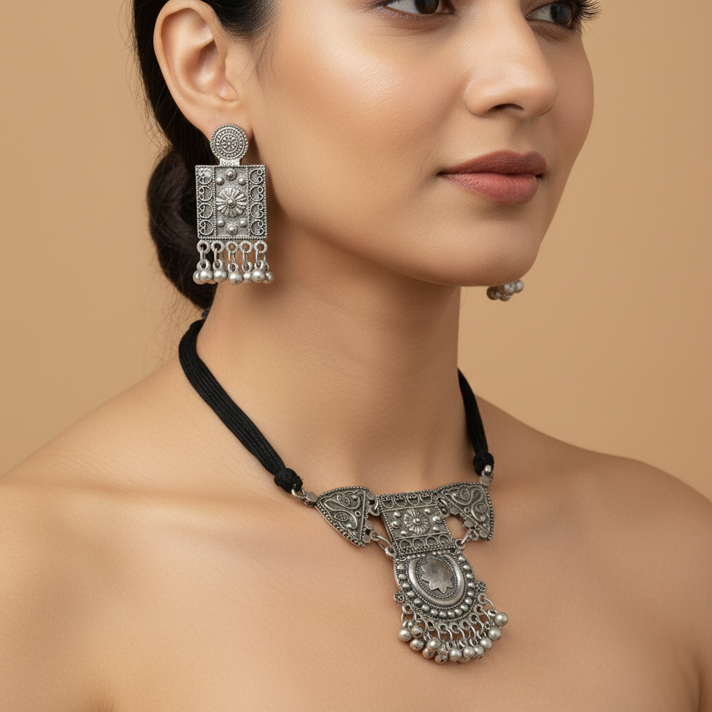 Tribal Choker with Earrings.