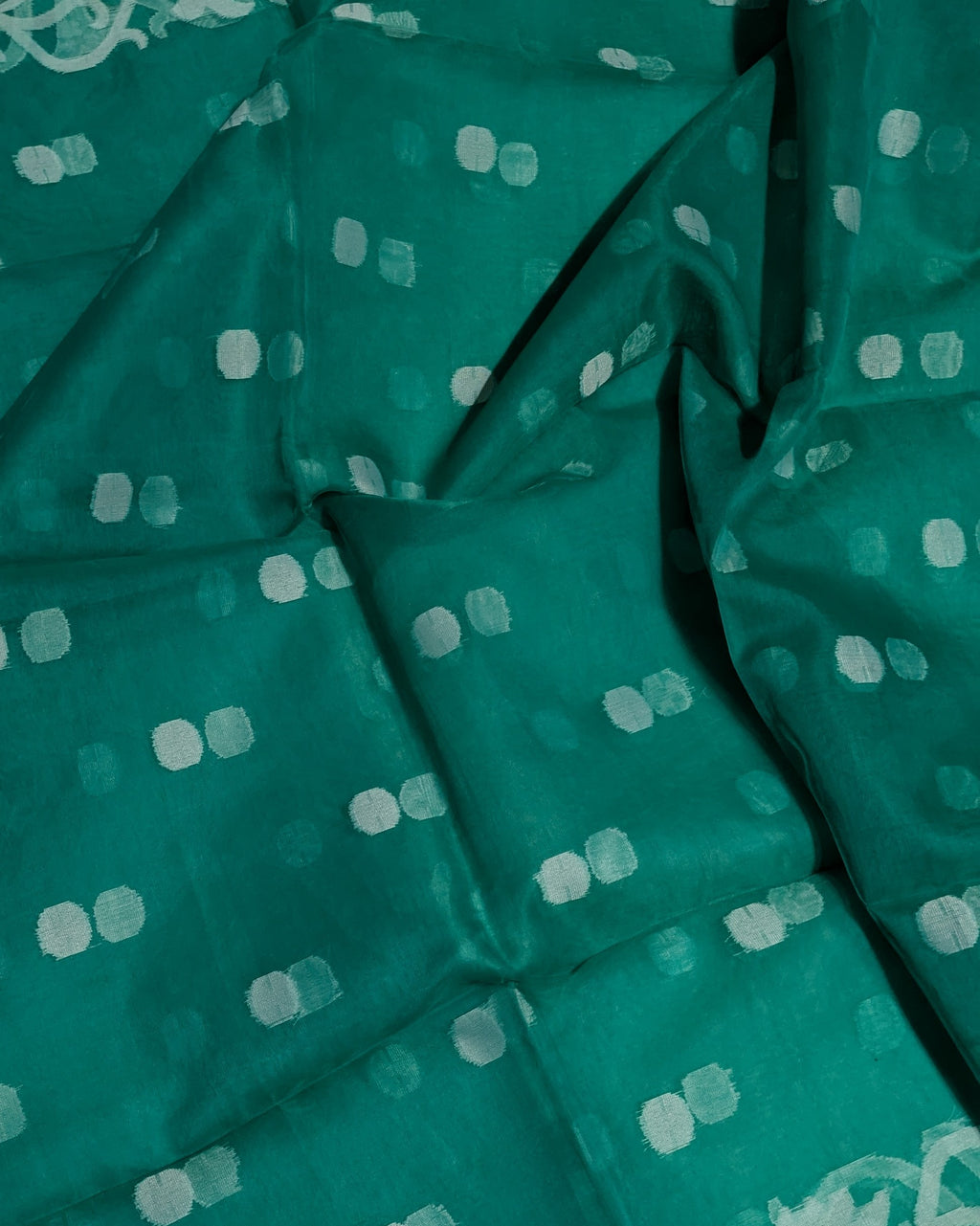 Resham Jamdani Sea Green Saree with Blouse Piece