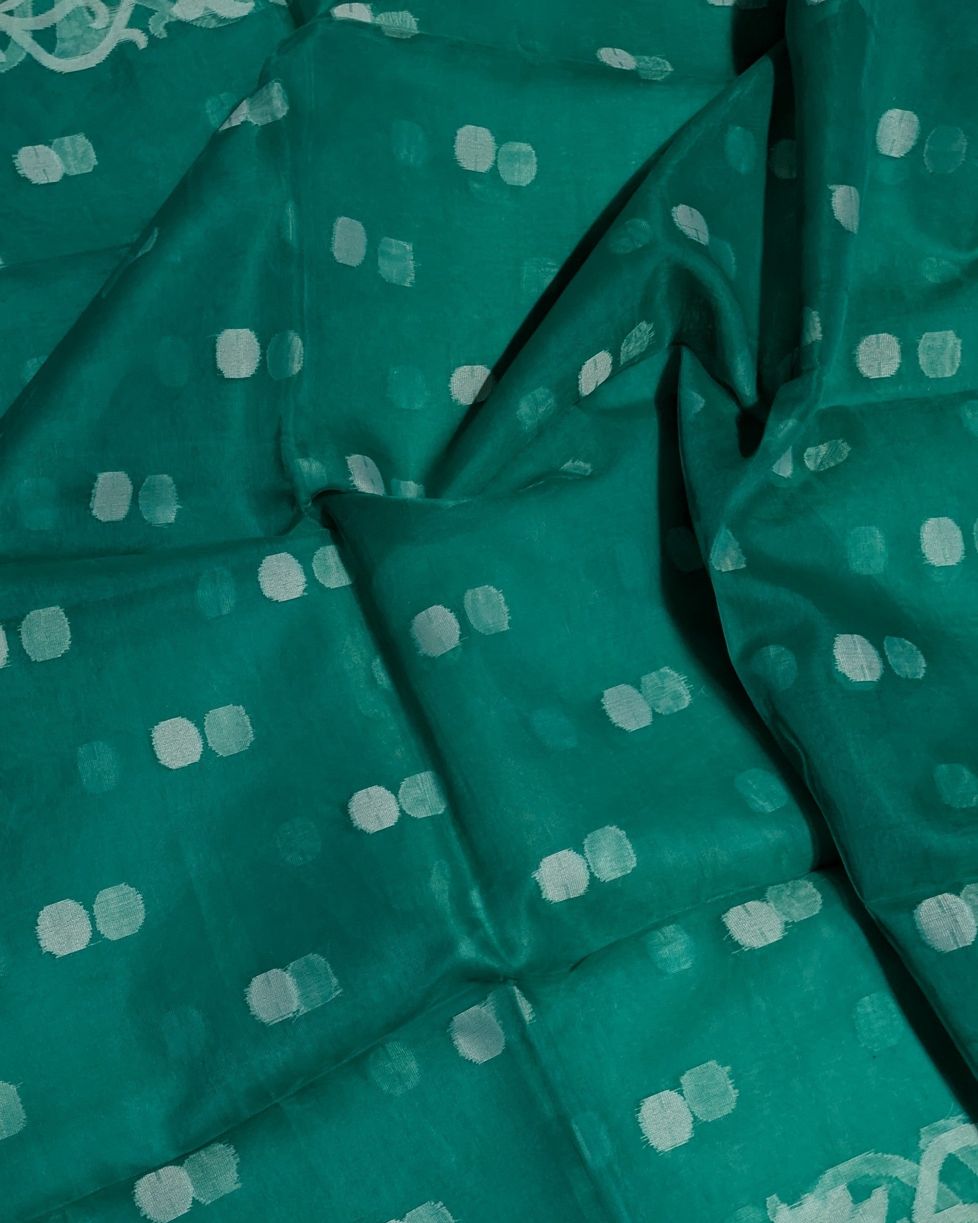 Resham Jamdani Sea Green Saree with Blouse Piece